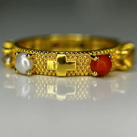 Beautiful Natural Multi Gemstone Rosary & 18k Gold