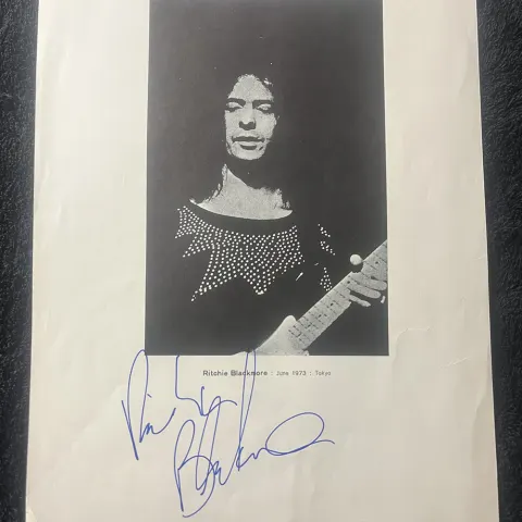 Ritchie Blackmore Signed