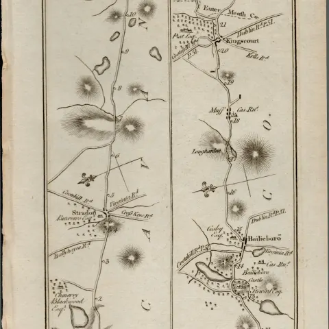 Taylor & Skinner 1777 Ireland Map Stradone Smarmore Ardee Collon Louth.