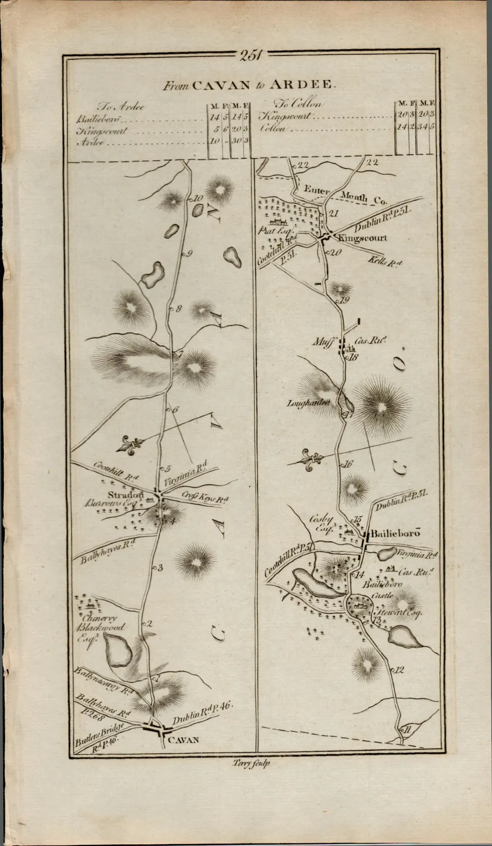 Taylor & Skinner 1777 Ireland Map Stradone Smarmore Ardee Collon Louth.