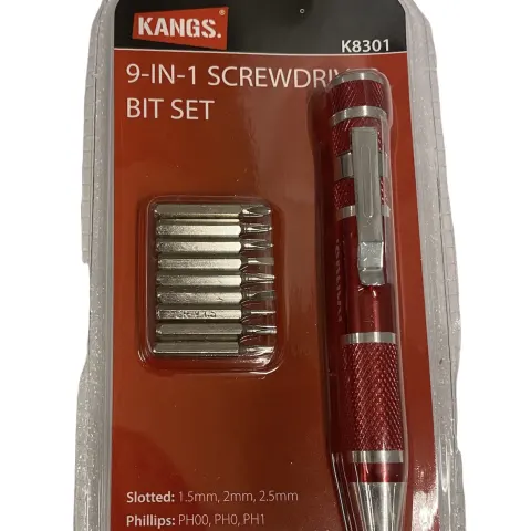 10 x 9 in 1 Screwdriver Bit Set