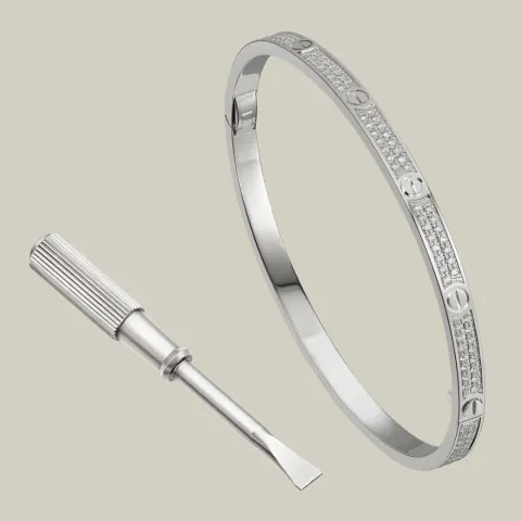 14 K / 585 White Gold Diamond Bracelet
