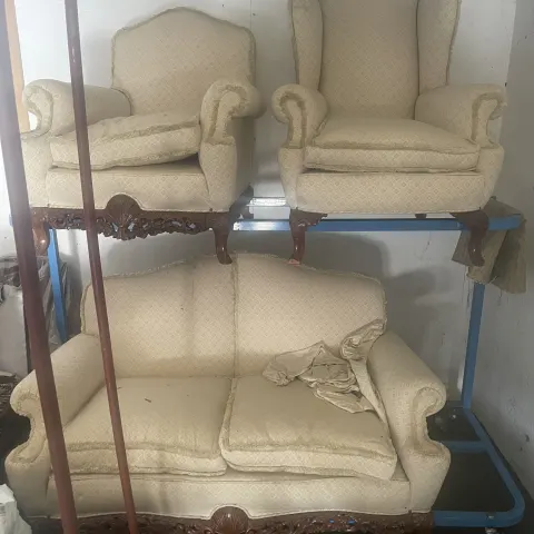 Vintage Three Piece Carved Frame Suite