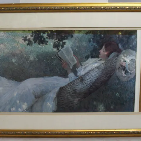 "Love Story" Print Set in Gilt Frame