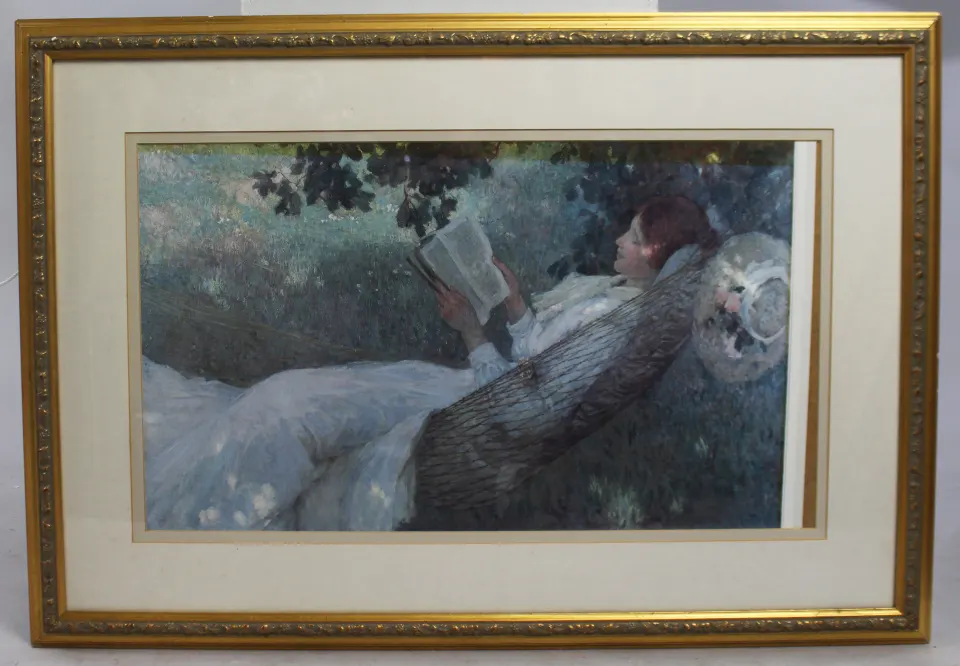 "Love Story" Print Set in Gilt Frame