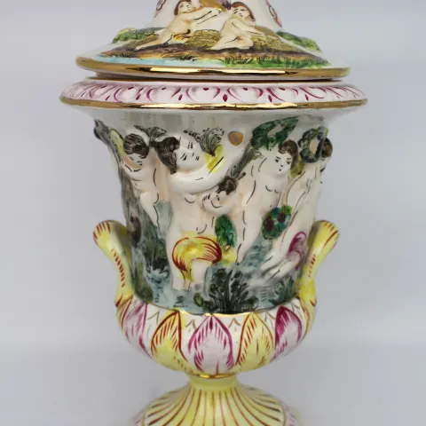 Capodimonte Lidded Vase
