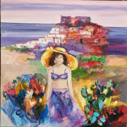 Original Painting on Canvas by Italian Artist Gera