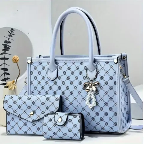 Women’s Large Capacity Shoulder Bag With Matching Coin Purse & Card Holder –Stylish Commuter Handbag