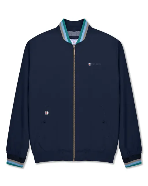 Lambretta Triple Tipped Monkey Jacket - XL - Navy (Deep Lake/Azure/Grey)