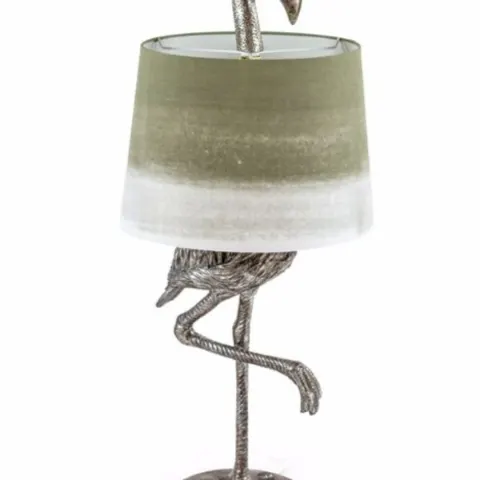 81cm Silver Flamingo Table Lamp With Shade