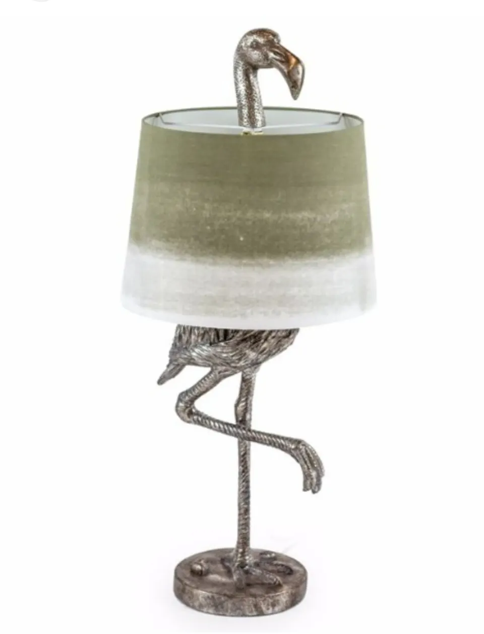 81cm Silver Flamingo Table Lamp With Shade