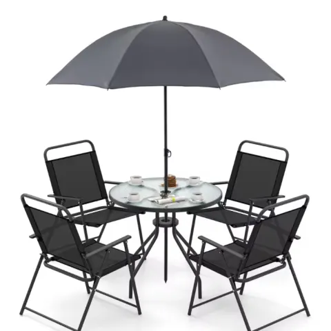 Brand New 6 Piece Outdoor Dining Set, Patio Garden Table Set for 4 Free UK Delivery