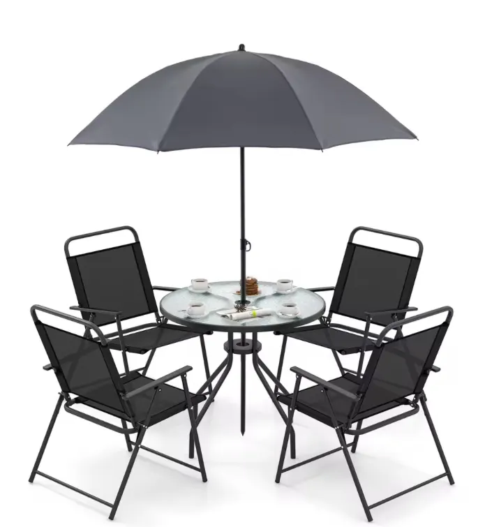Brand New 6 Piece Outdoor Dining Set, Patio Garden Table Set for 4 Free UK Delivery
