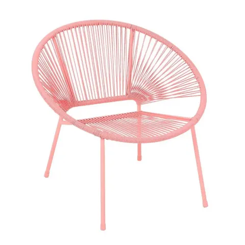 (169/Mez) Lot RRP £100. 2x Acapulco Garden Chair Pink RRP £50 Each. Stackable For Easy Storage. Col