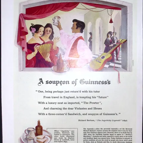 Guinness 70 Years-Old Advert 1955 a Soupcon of Guinness G.E.2437-B