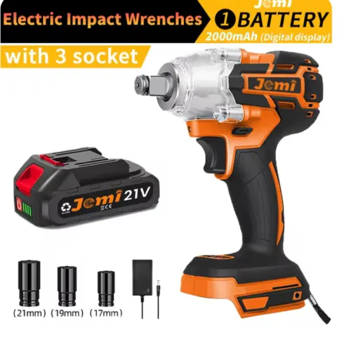 3-In-1 Cordless Electric Impact Wrench Drill Screwdriver With Brushless Motor Max 4000RPM