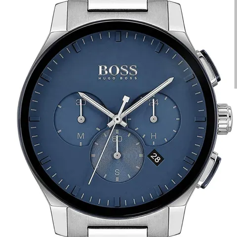 Hugo Boss Mens Chronograph Quartz Stainless Steel Blue Dial 44mm Watch - 1513763
