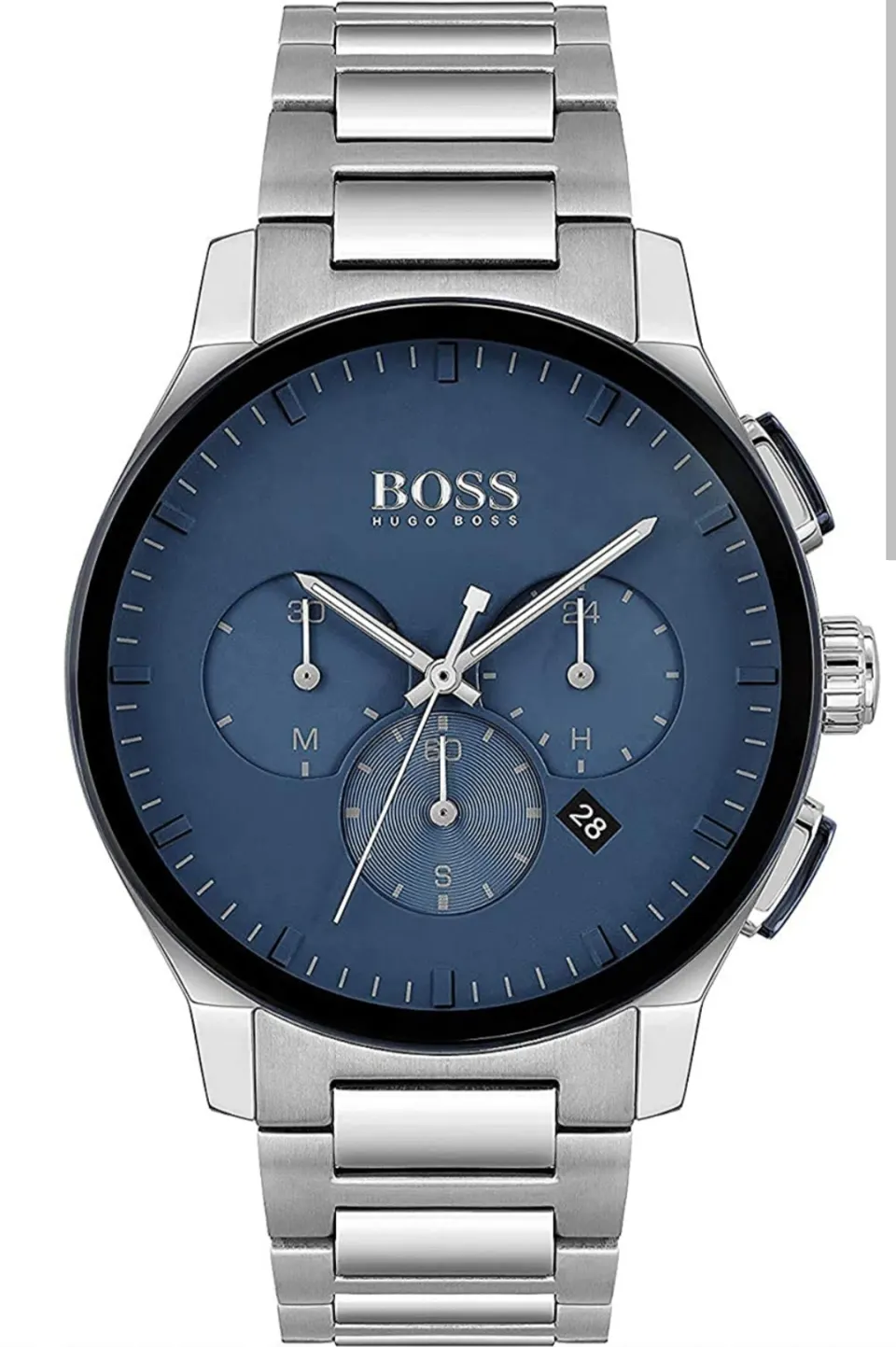 Hugo Boss Mens Chronograph Quartz Stainless Steel Blue Dial 44mm Watch - 1513763