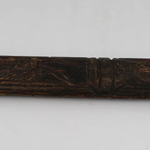 Dagger with Carved Wooden Scabbard