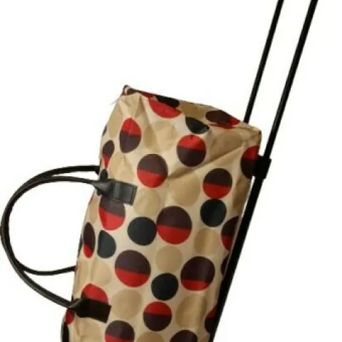 Polka Dot Patterned Lightweight Wheeled Holdall Trolley