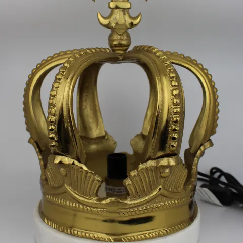 Coronet Gilt Metal & Marble Table Lamp