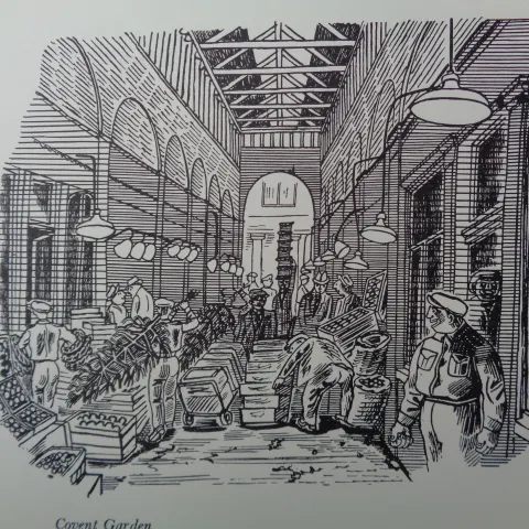 Edward Bawden Original Litograph - London 1 Covent Garden