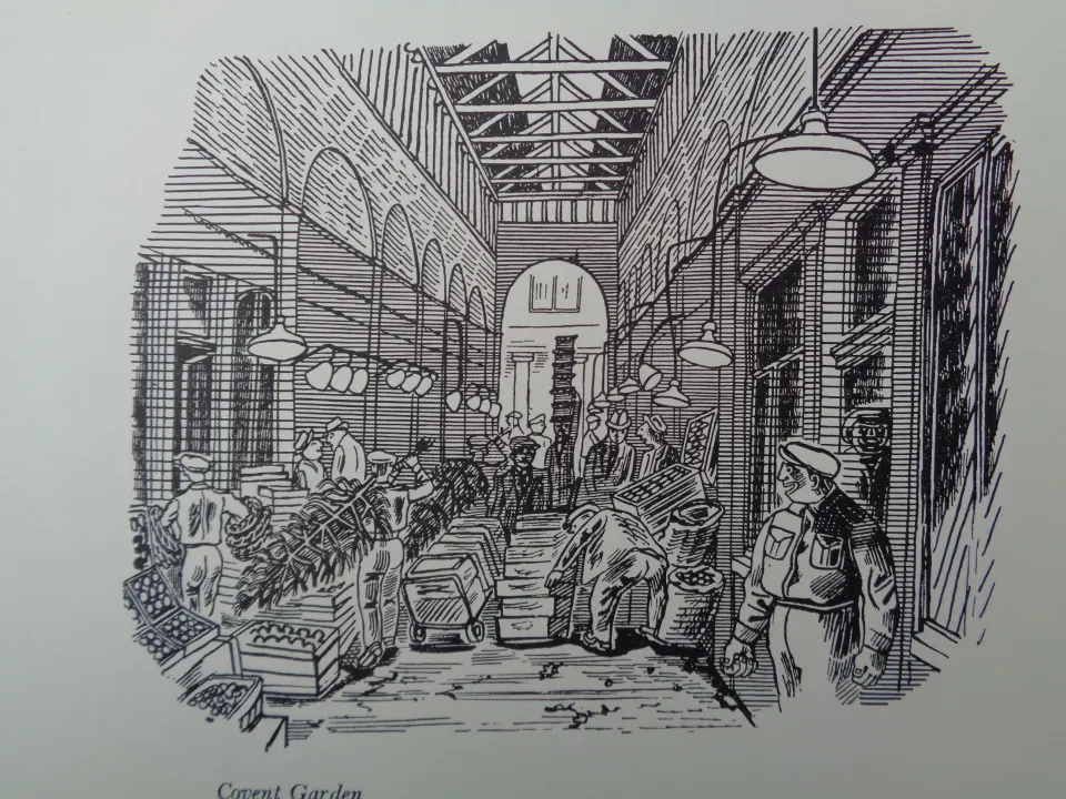 Edward Bawden Original Litograph - London 1 Covent Garden