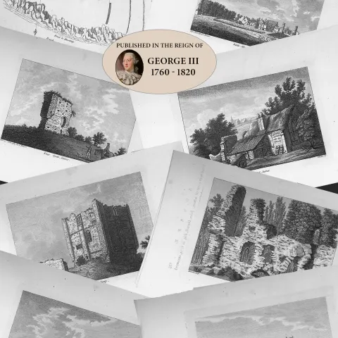 Job Lot Sussex Francis Grose Antique 230+ Years Old Copper Engravings-5.