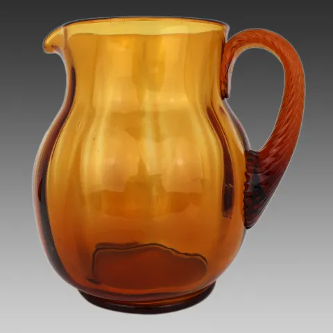 Large Amber Glass Jug c.1940