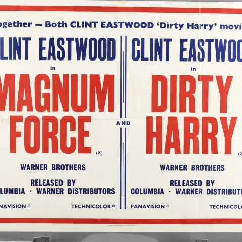 Original Dual Cinema Poster of "Magnum Force" and "Dirty Harry"