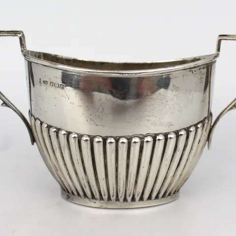 Solid Silver Two Handled Sugar Bowl Sheffield 1915