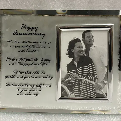 5 x "Hpapy Anniverssary" Picture Frames Pearl