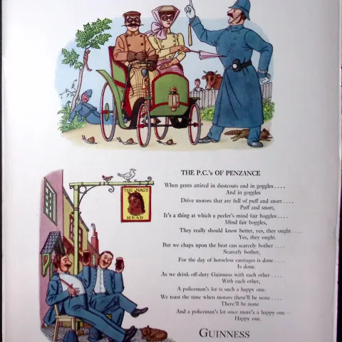 Guinness 63 Years-Old Advert 1962 The PC’s of Penzance