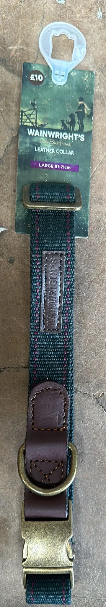 10 X WAINWRIGHTS LEATHER DOG COLLAR - MIXED SIZES