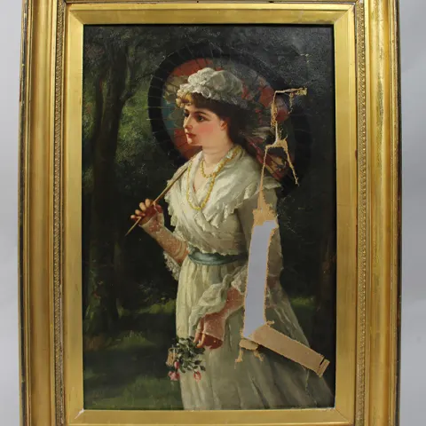 Beatrice Offor Victorian Bride Oil on Canvas Damaged