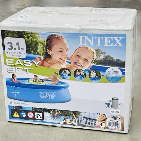 Intex 10ft Easy Set Ring Pool With Water Filter Pump New Sealed Box