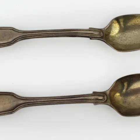 Pair of Victorian Solid Silver Berry Spoons London, 1839
