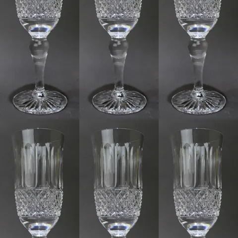 Set of 6 Tudor Crystal Champagne Flutes