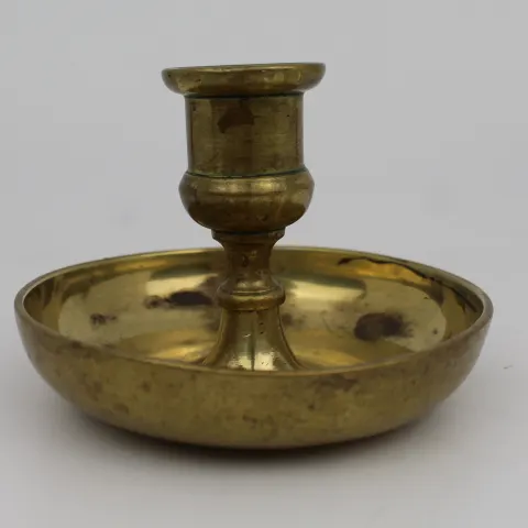 Antique Brass Chamberstick Candle Holder