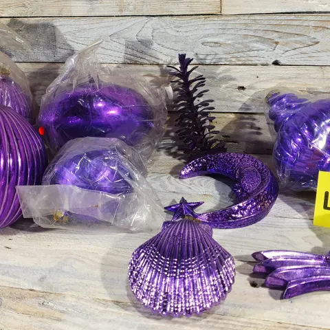 Commercial Purple Baubles Assortment