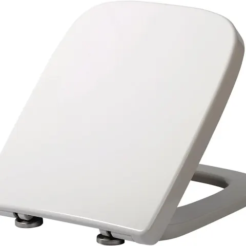 5 X WOLTU Square WC Toilet Seat White Soft Close Quick Release Toilet Lid Cover - RETURNS