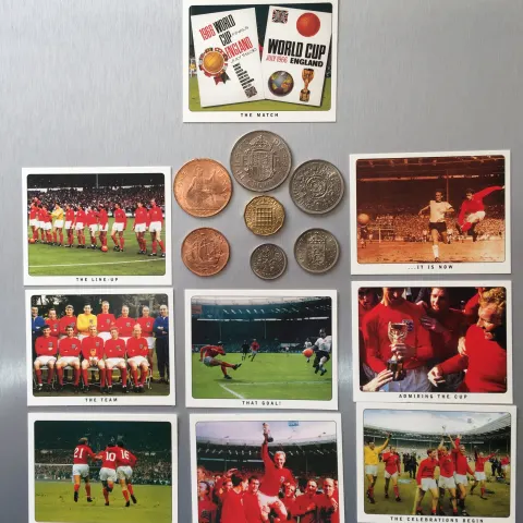 England World Cup 1966 Complete Year Set of Coinage & Collectors Cards