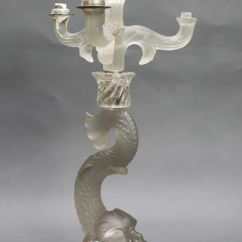 Baccarat Style Vintage Glass Candelabra
