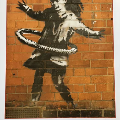 Banksy Hula Hoop Poster - Limited Edition Unsigned Naturally 50 x 70 cm Free Post In UK