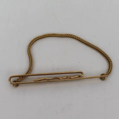 Vintage 9ct Gold Tie Clip JC & S