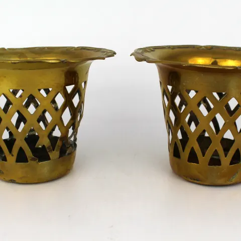 Pair of Antique Brass Dishes