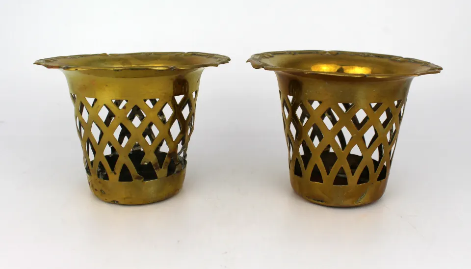 Pair of Antique Brass Dishes