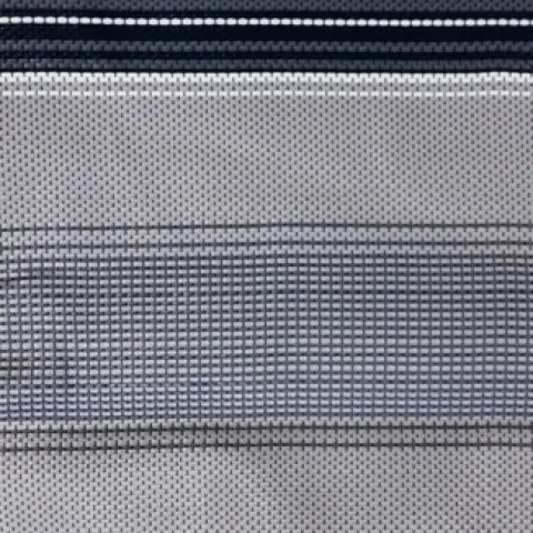 2.5MTR x 5MTR Grey With Blue/White Stripes Awning Carpet