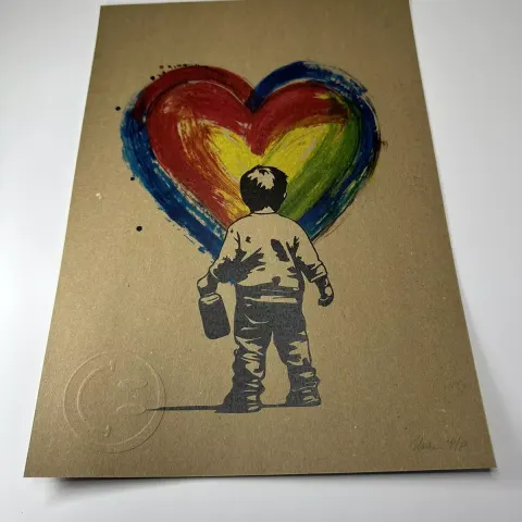 Chris Boyle (b 1972) 'Rainbow Painter' Urban Art print Signed Stamped A/P 4/10 COA, 2024