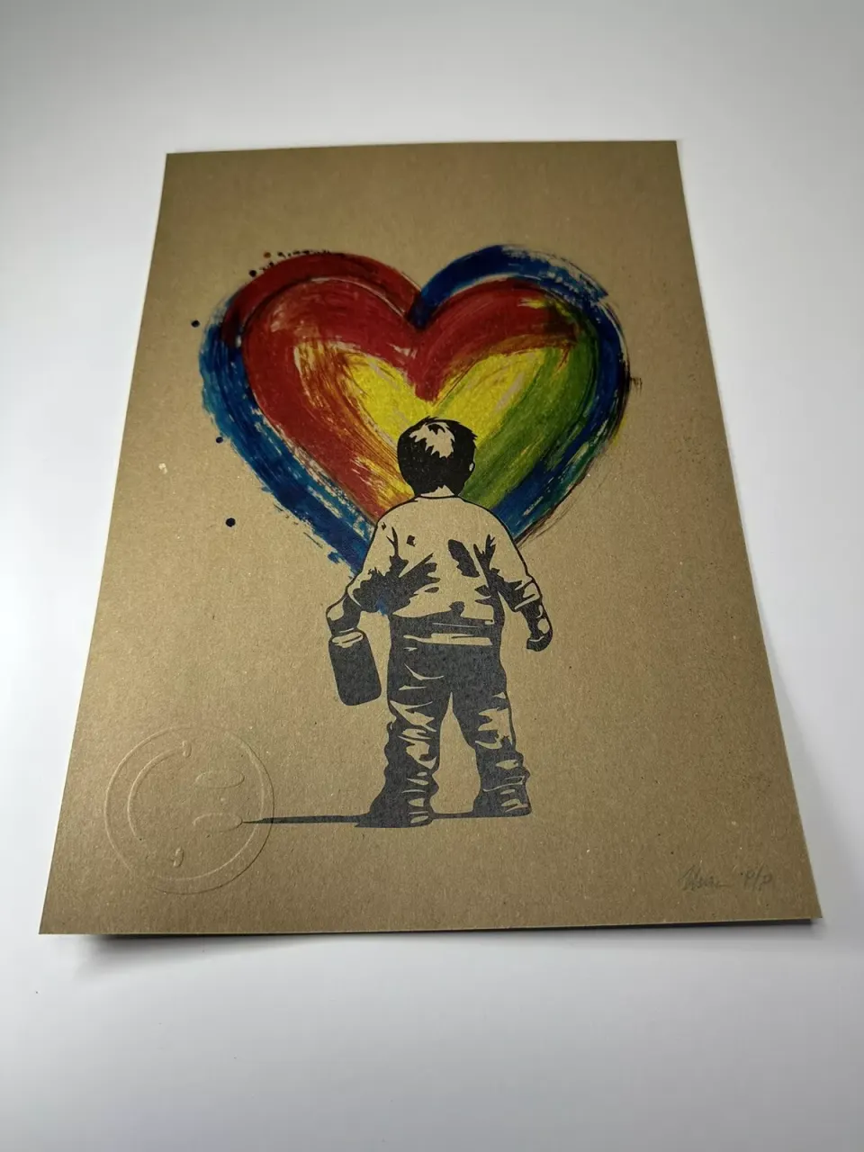 Chris Boyle (b 1972) 'Rainbow Painter' Urban Art print Signed Stamped A/P 4/10 COA, 2024